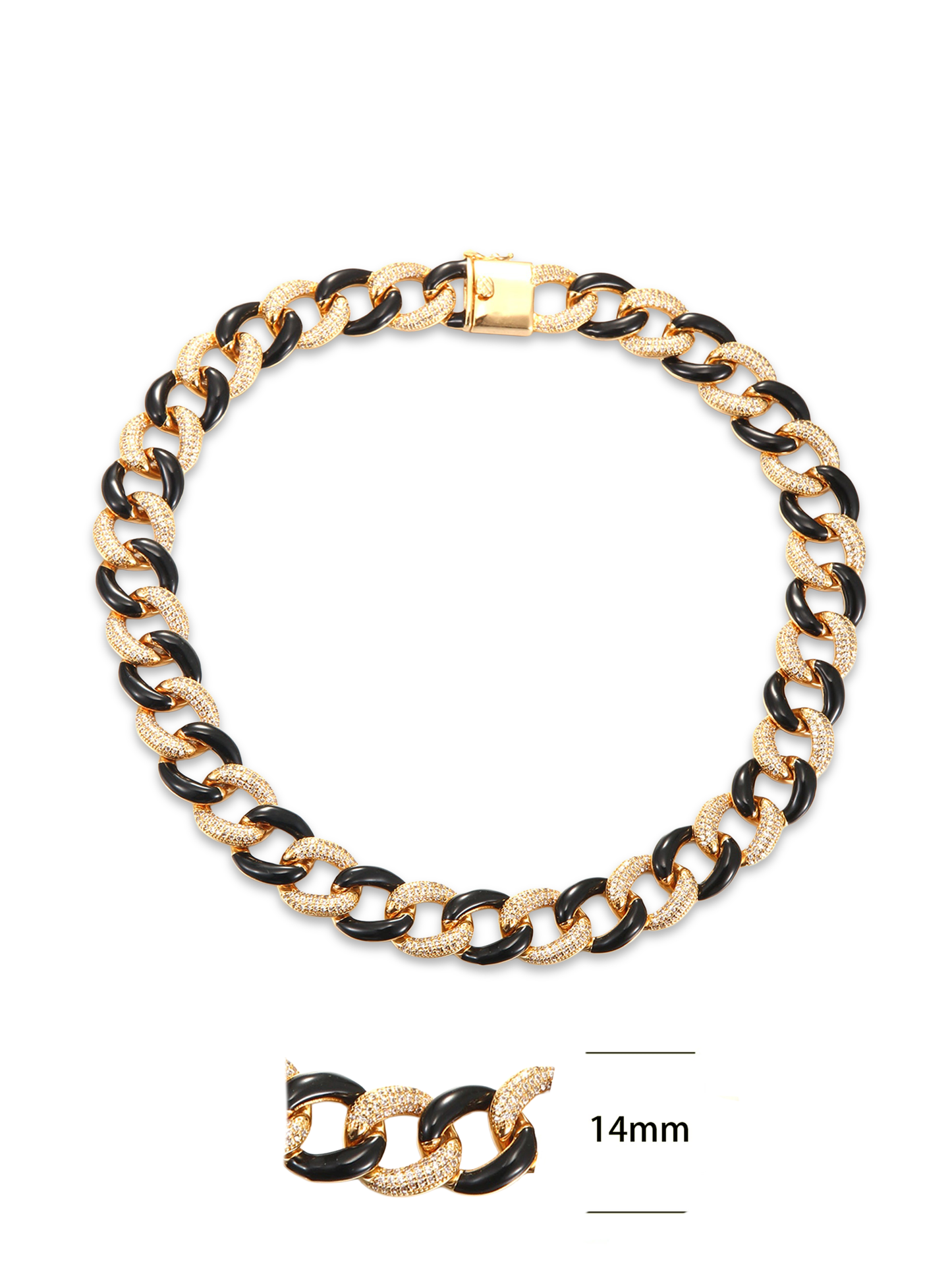 Collana MAGLIA CUBANA SMALTATA