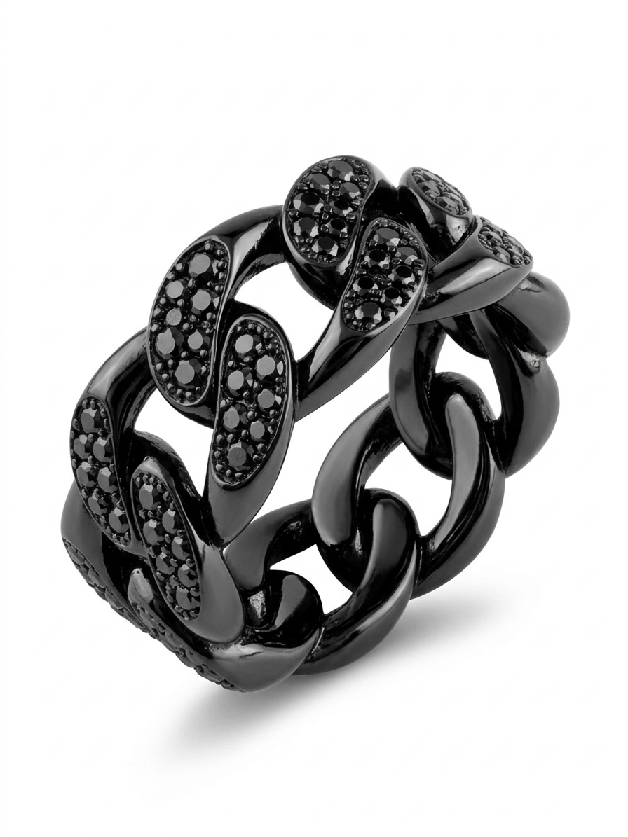 Anello Cuban Link Pavè