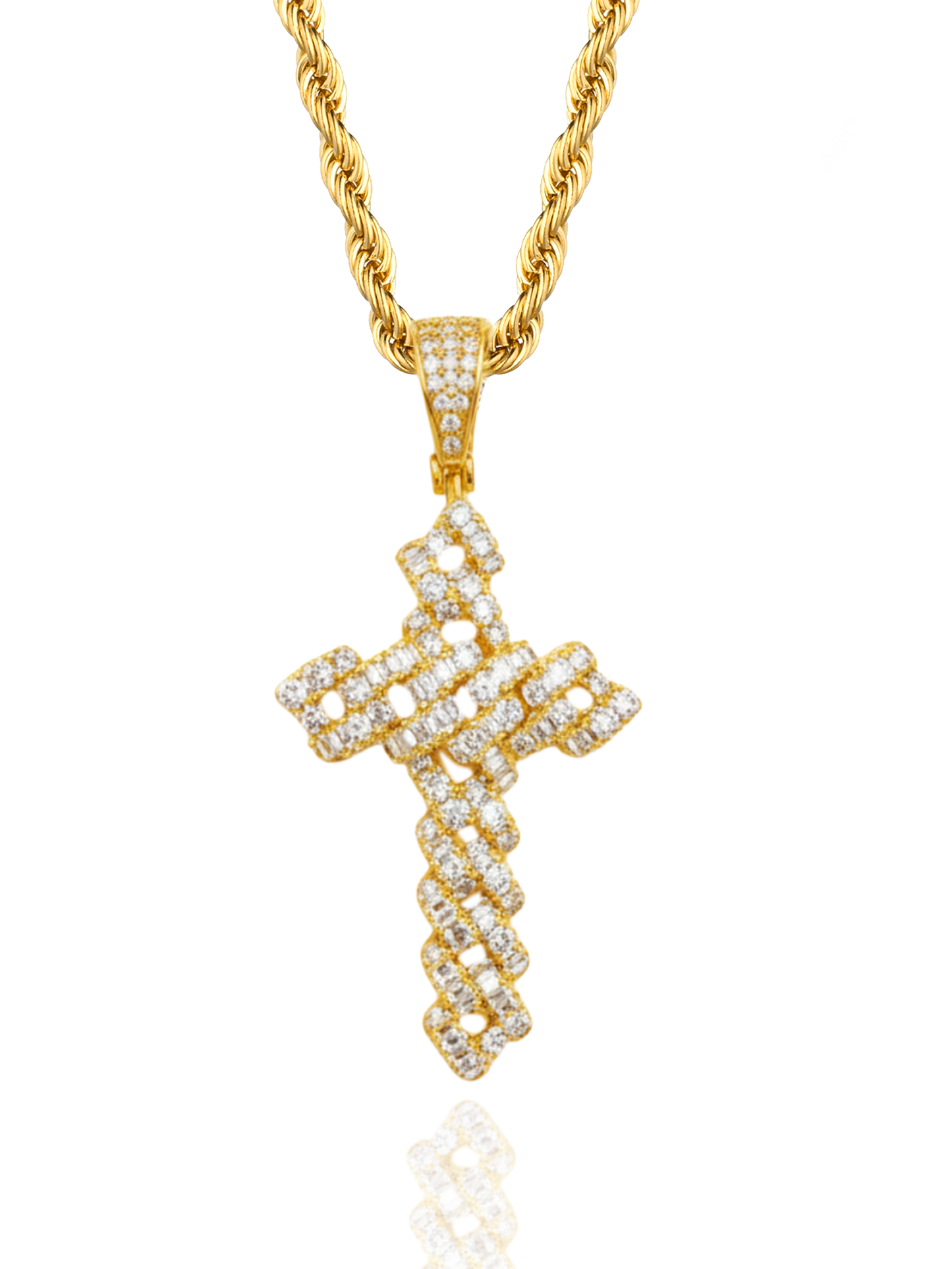 Collana Cross Chain Baguette