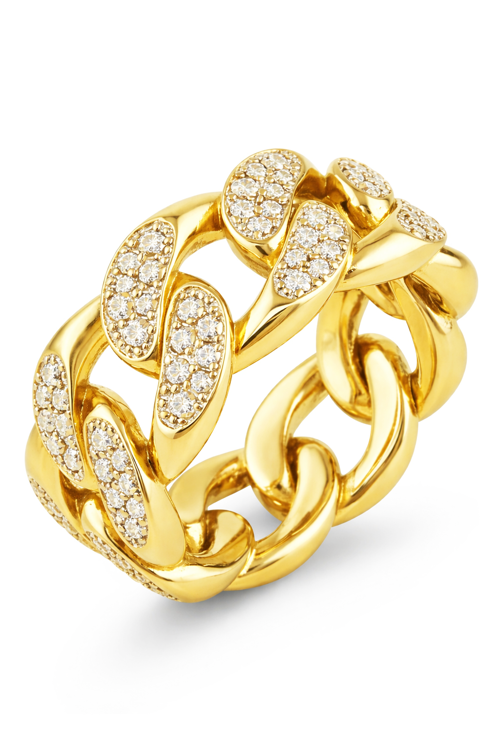 Anello Cuban Link Pavè