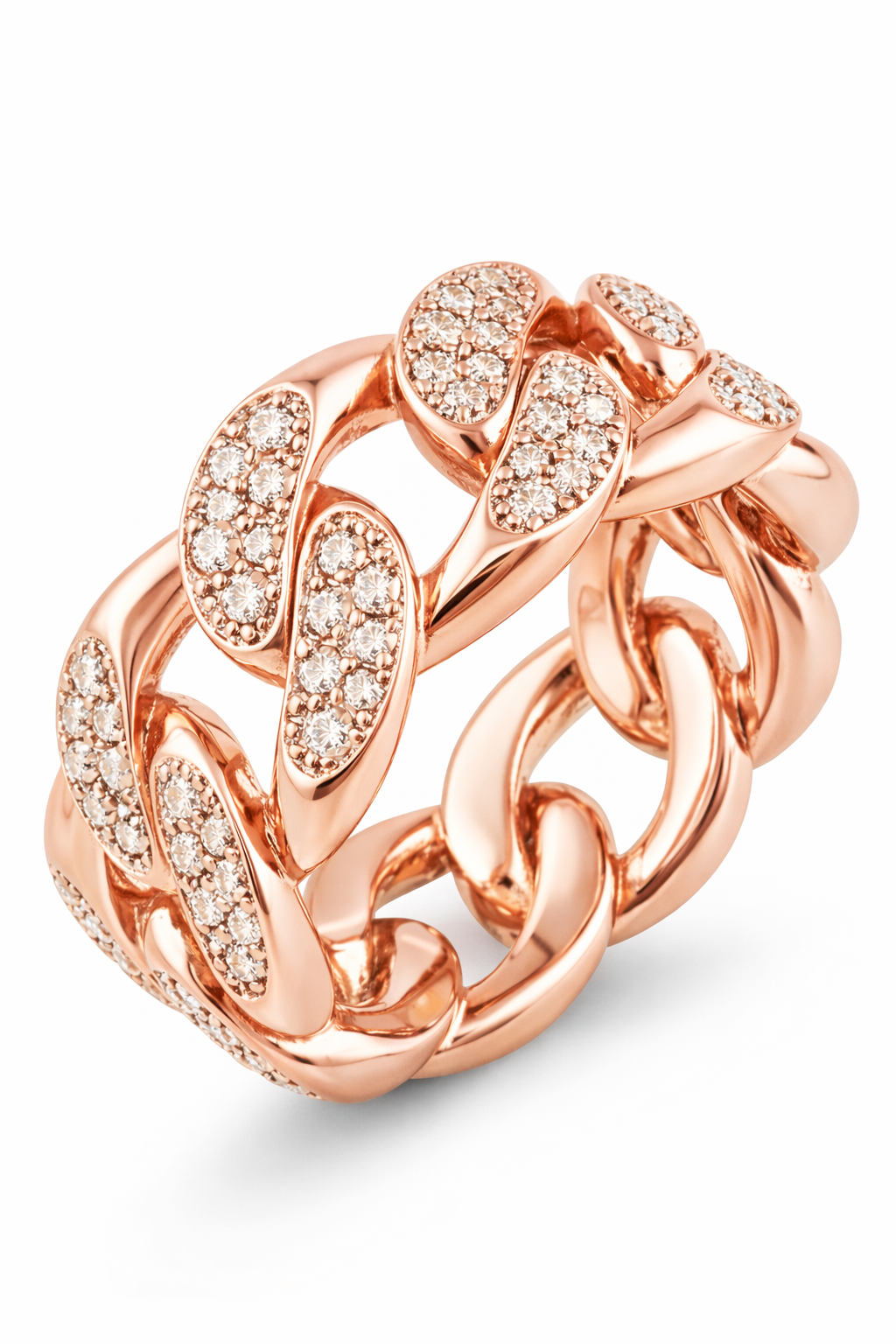 Anello Cuban Link Pavè