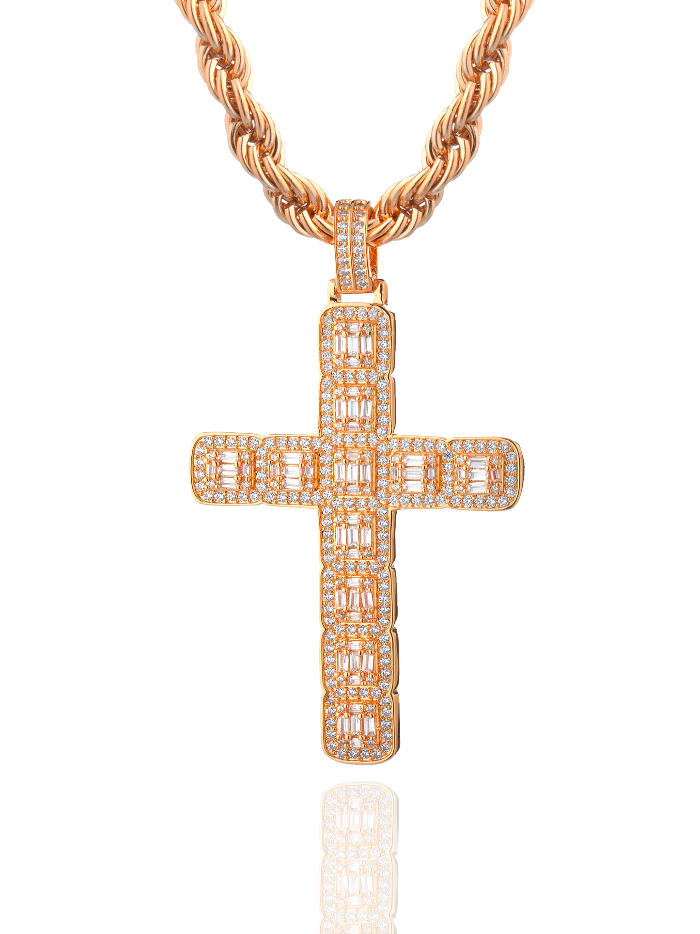 Collana ICE CROSS BAGUETTE
