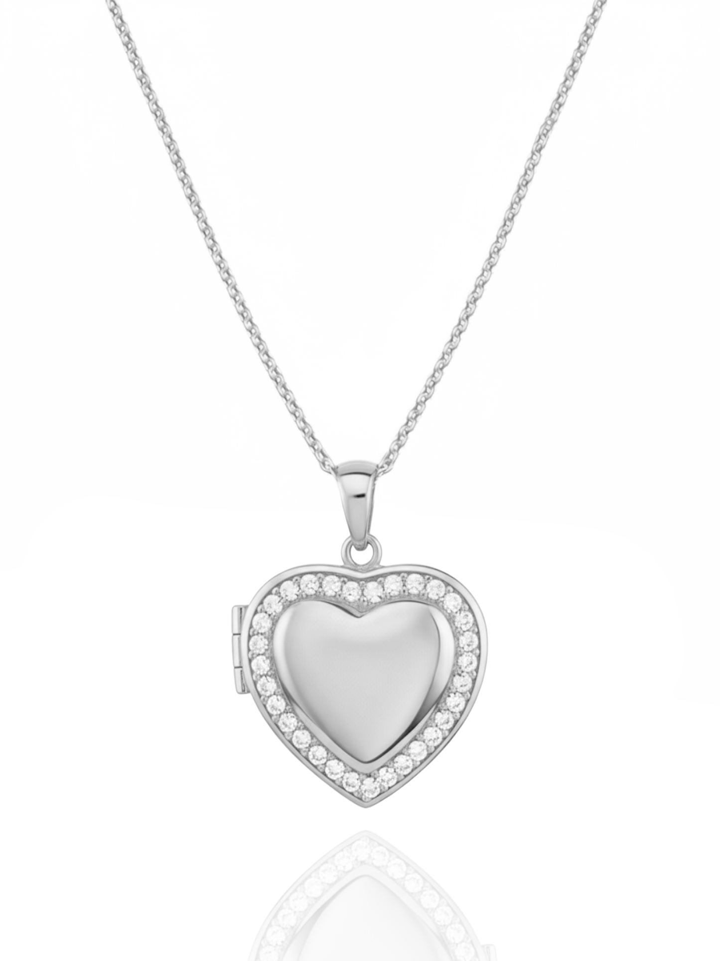 Collana Fotomedaglia Heart Iced Locket